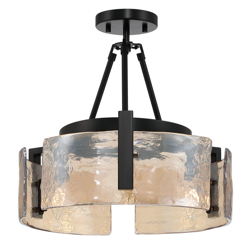 Aenon Three Light Semi-Flush Mount Matte Black