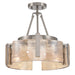 Golden - 3164-3SF PW-AWG - Three Light Semi-Flush Mount - Aenon - Pewter