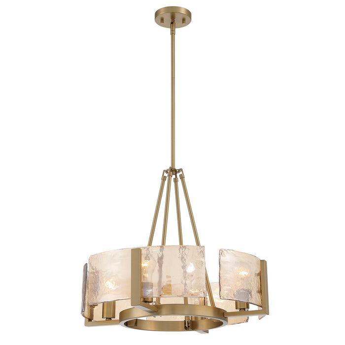Golden - 3164-4 BCB-AWG - Four Light Chandelier - Aenon - Brushed Champagne Brass