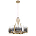 Golden - 3164-4 BCB-SWG - Four Light Chandelier - Aenon - Brushed Champagne Brass