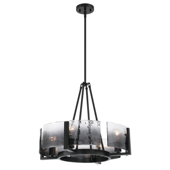 Golden - 3164-4 BLK-SWG - Four Light Chandelier - Aenon - Matte Black