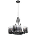 Golden - 3164-4 BLK-SWG - Four Light Chandelier - Aenon - Matte Black