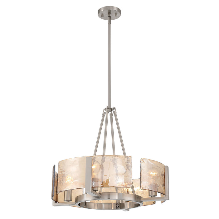 Golden - 3164-4 PW-AWG - Four Light Chandelier - Aenon - Pewter