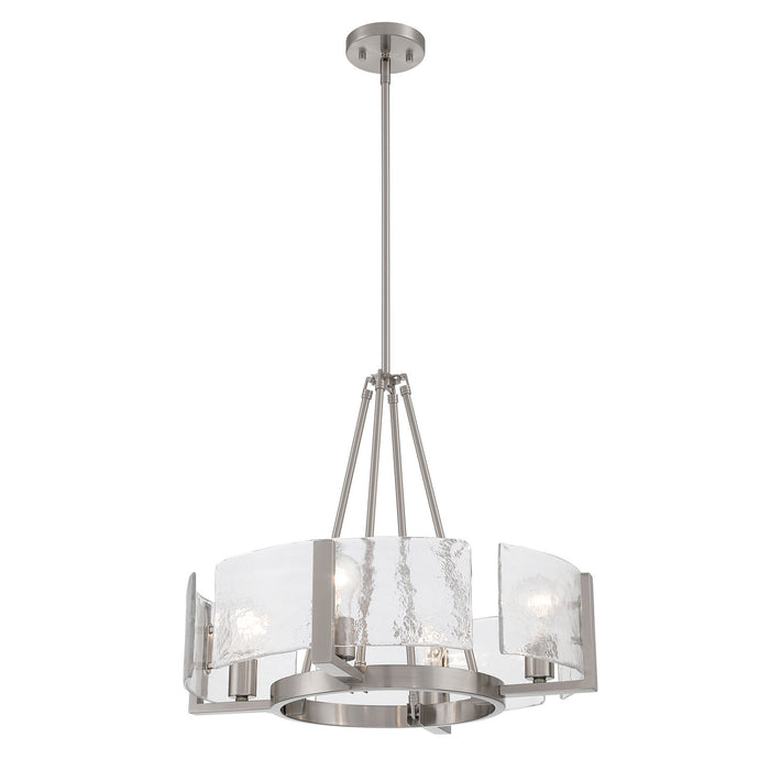 Golden - 3164-4 PW-HWG - Four Light Chandelier - Aenon - Pewter