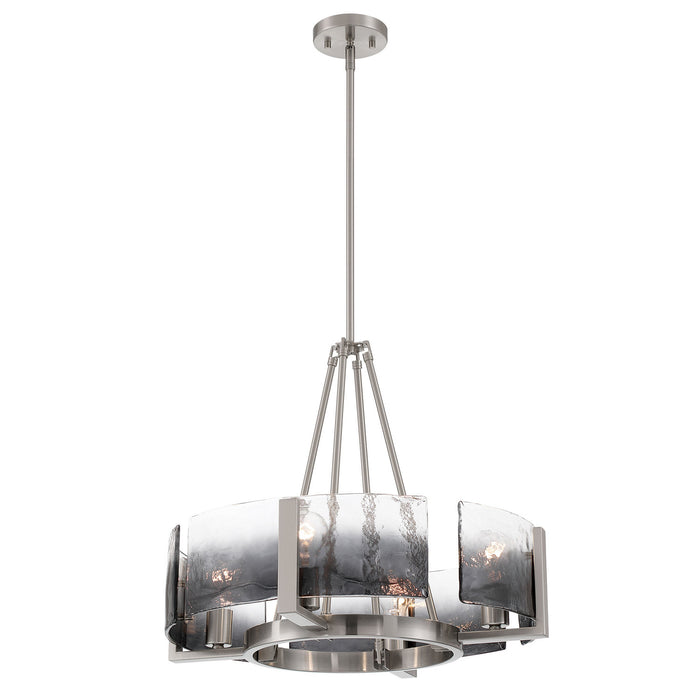 Golden - 3164-4 PW-SWG - Four Light Chandelier - Aenon - Pewter
