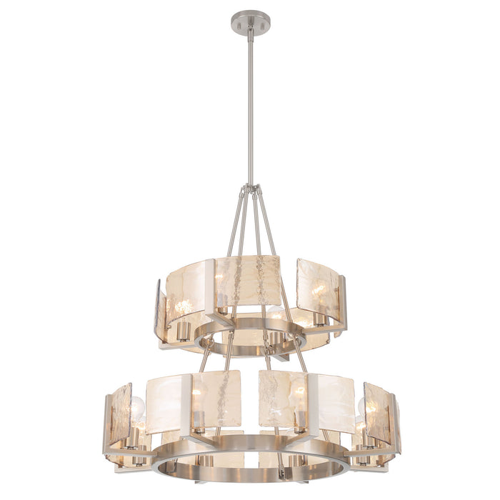 Golden - 3164-4-8 PW-AWG - 12 Light Chandelier - Aenon - Pewter