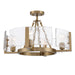 Golden - 3164-4SF BCB-HWG - Four Light Semi-Flush Mount - Aenon - Brushed Champagne Brass
