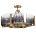 Golden - 3164-4SF BCB-SWG - Four Light Semi-Flush Mount - Aenon - Brushed Champagne Brass
