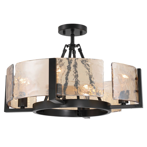Aenon Four Light Semi-Flush Mount Matte Black