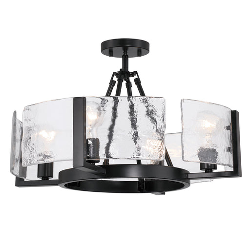 Aenon Four Light Semi-Flush Mount Matte Black