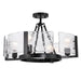 Golden - 3164-4SF BLK-HWG - Four Light Semi-Flush Mount - Aenon - Matte Black