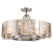 Golden - 3164-4SF PW-AWG - Four Light Semi-Flush Mount - Aenon - Pewter