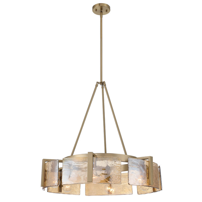 Golden - 3164-6 BCB-AWG - Six Light Chandelier - Aenon - Brushed Champagne Brass