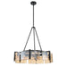 Golden - 3164-6 BLK-AWG - Six Light Chandelier - Aenon - Matte Black