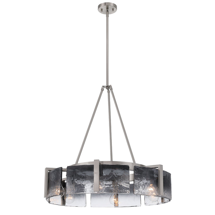 Golden - 3164-6 PW-SWG - Six Light Chandelier - Aenon - Pewter