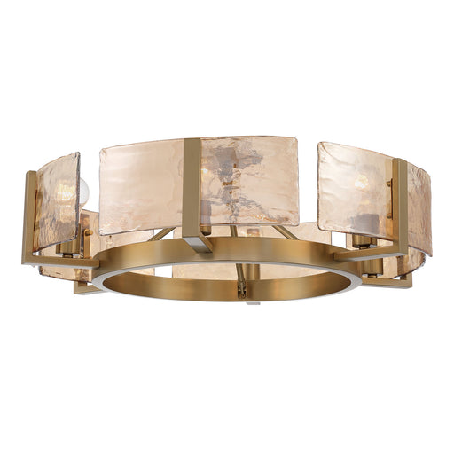 Aenon Six Light Semi-Flush Mount Brushed Champagne Brass
