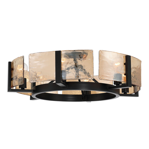 Aenon Six Light Semi-Flush Mount Matte Black