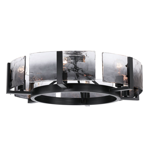 Aenon Six Light Semi-Flush Mount Matte Black