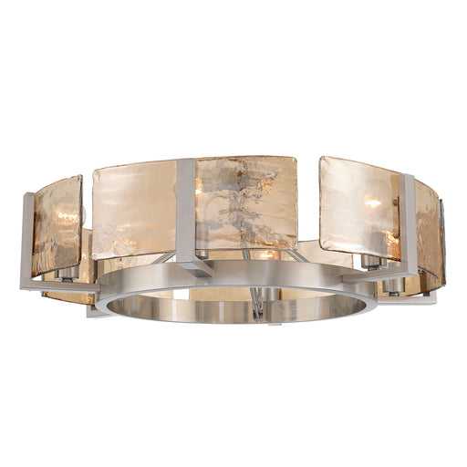 Aenon Six Light Semi-Flush Mount Pewter