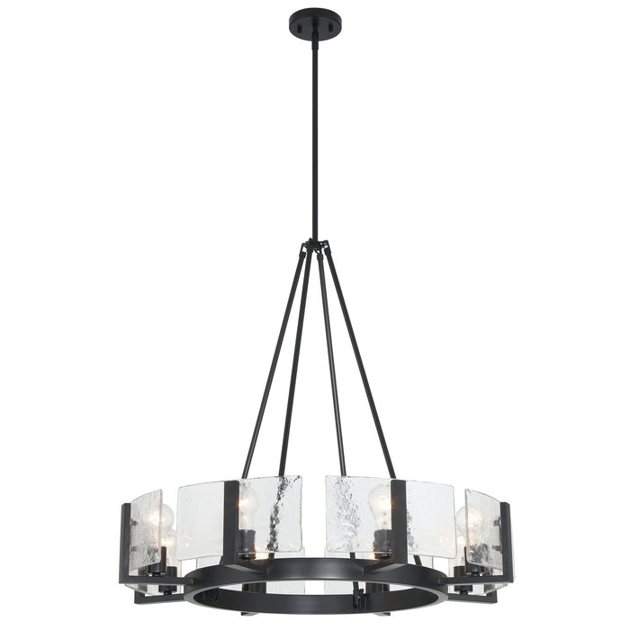 Golden - 3164-8 BLK-HWG - Eight Light Chandelier - Aenon - Matte Black