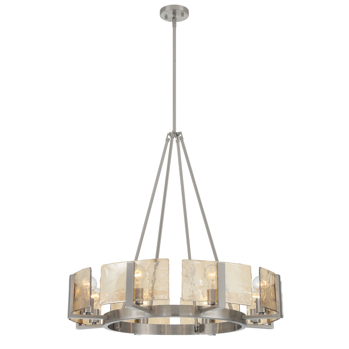 Golden - 3164-8 PW-AWG - Eight Light Chandelier - Aenon - Pewter
