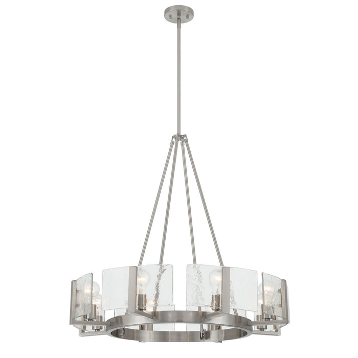 Golden - 3164-8 PW-HWG - Eight Light Chandelier - Aenon - Pewter