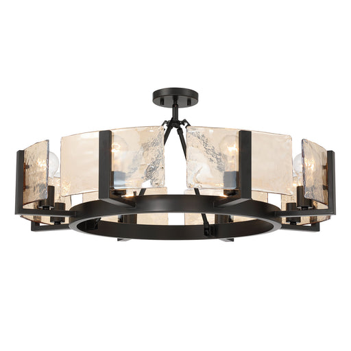 Aenon Eight Light Semi-Flush Mount Matte Black