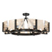 Golden - 3164-8SF BLK-AWG - Eight Light Semi-Flush Mount - Aenon - Matte Black