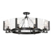 Golden - 3164-8SF BLK-HWG - Eight Light Semi-Flush Mount - Aenon - Matte Black