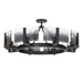 Golden - 3164-8SF BLK-SWG - Eight Light Semi-Flush Mount - Aenon - Matte Black