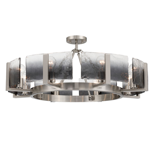 Aenon Eight Light Semi-Flush Mount Pewter