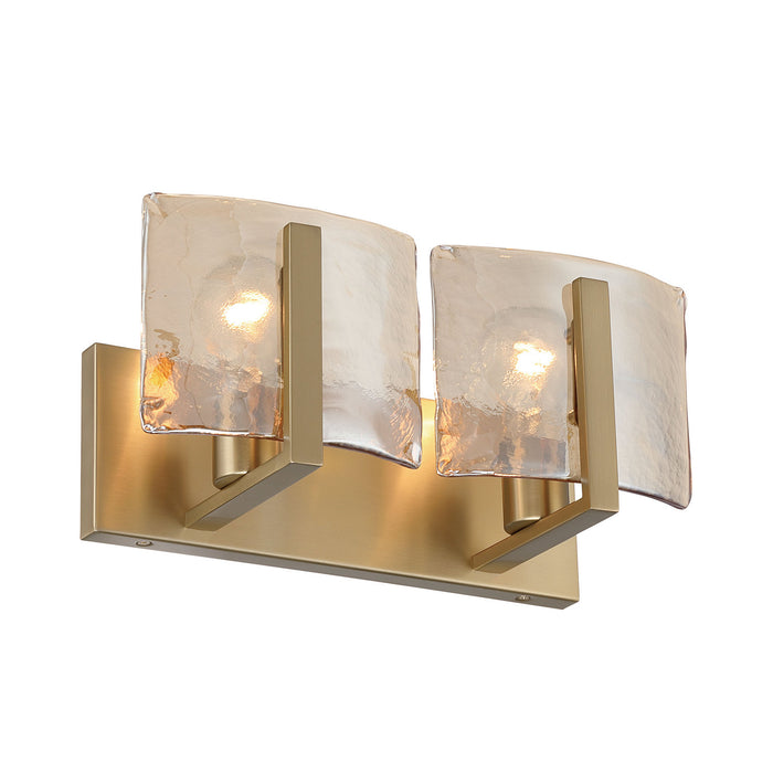 Golden - 3164-BA2 BCB-AWG - Two Light Vanity - Aenon - Brushed Champagne Brass