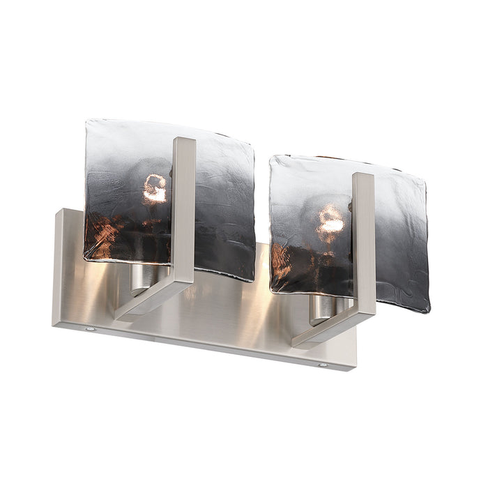 Golden - 3164-BA2 PW-SWG - Two Light Vanity - Aenon - Pewter