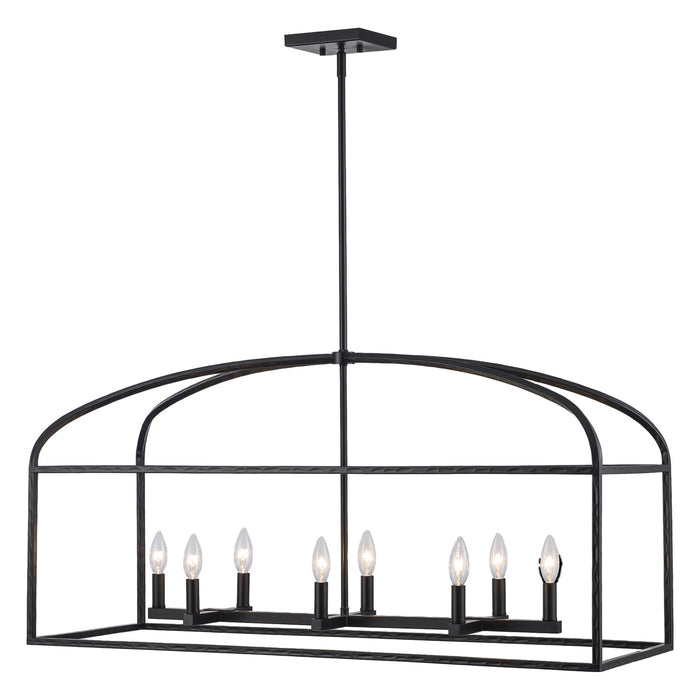 Trans Globe Imports - 11818 BK - Eight Light Pendant - Sabriel - Black