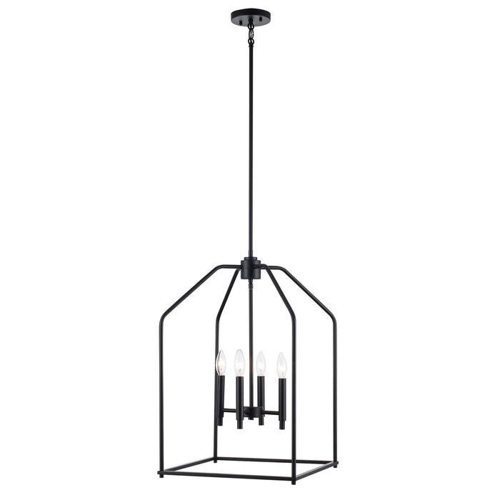 Trans Globe Imports - 11834-16 BK - Four Light Pendant - Birdy - Black