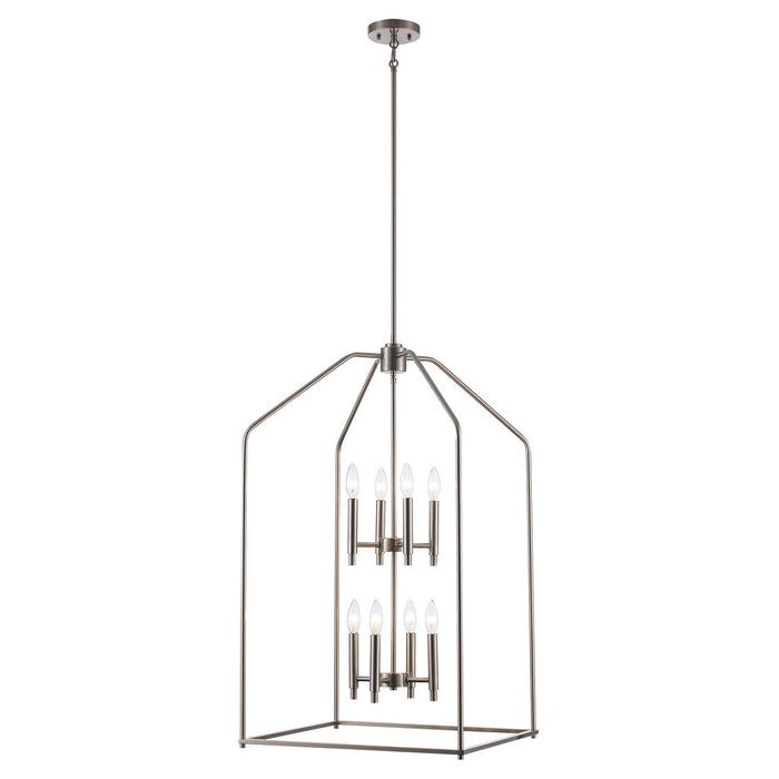 Trans Globe Imports - 11838 BN - Eight Light Pendant - Birdy - Brushed Nickel