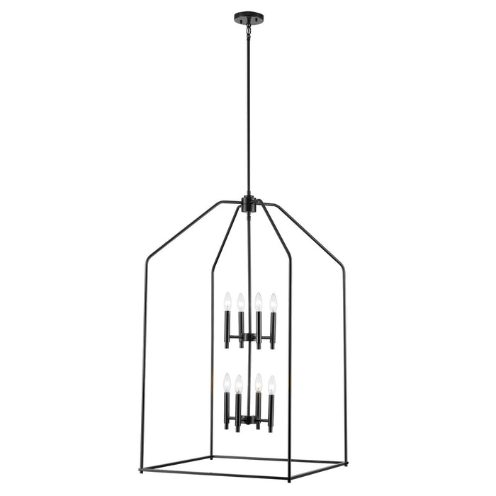 Trans Globe Imports - 11838-24 BK - Eight Light Pendant - Birdy - Black