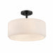 Trans Globe Imports - 16234 BK-FR - Four Light Semi-Flush Mount - Quartz Quarters - Black / Frosted