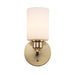 Trans Globe Imports - 72021 AG-FR - One Light Wall Sconce - Kai - Antique Gold / Frosted