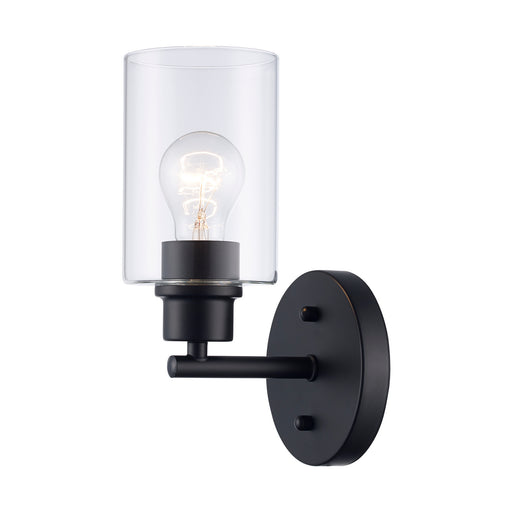 Kai One Light Wall Sconce Black