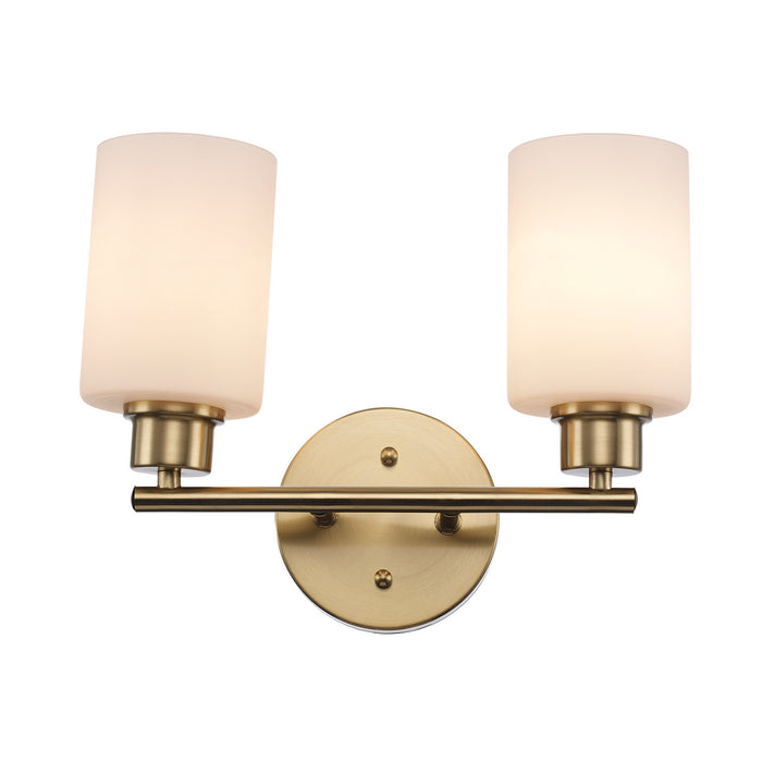 Trans Globe Imports - 72022 AG-FR - Two Light Vanity - Kai - Antique Gold / Frosted