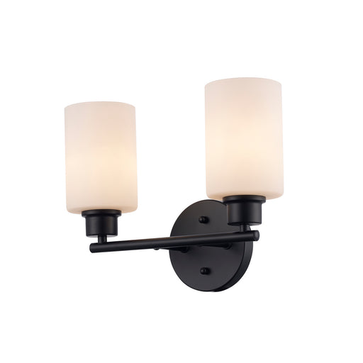 Kai Two Light Vanity Black / Frosted