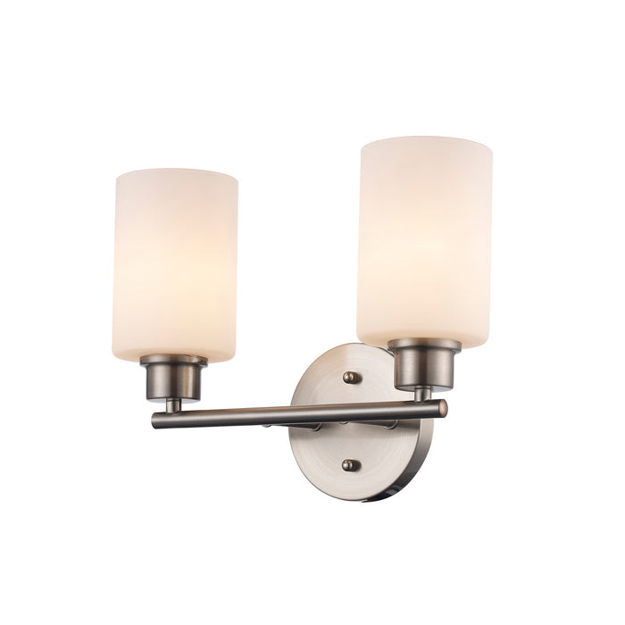 Trans Globe Imports - 72022 BN-FR - Two Light Vanity - Kai - Brushed Nickel / Frosted