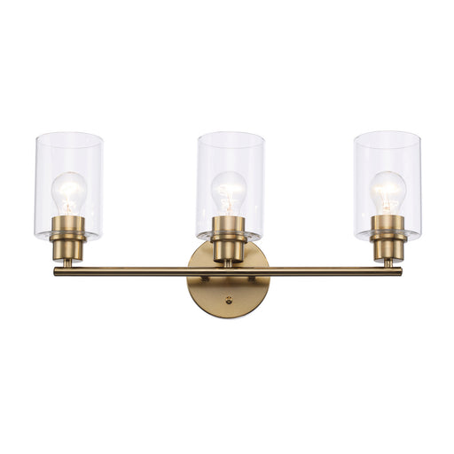 Kai Three Light Vanity Antique Gold