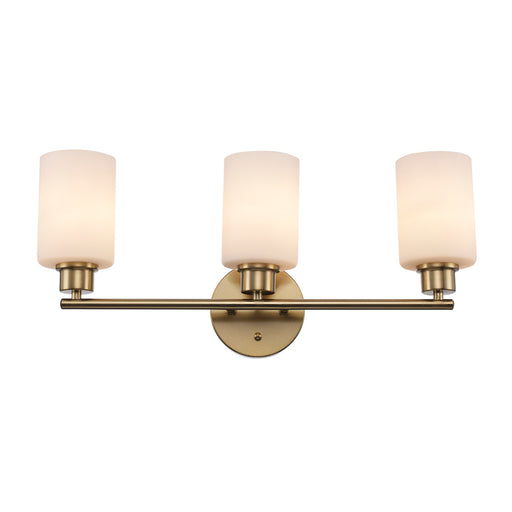 Trans Globe Imports - 72023 AG-FR - Three Light Vanity - Kai - Antique Gold / Frosted
