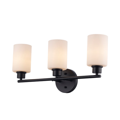 Kai Three Light Vanity Black / Frosted