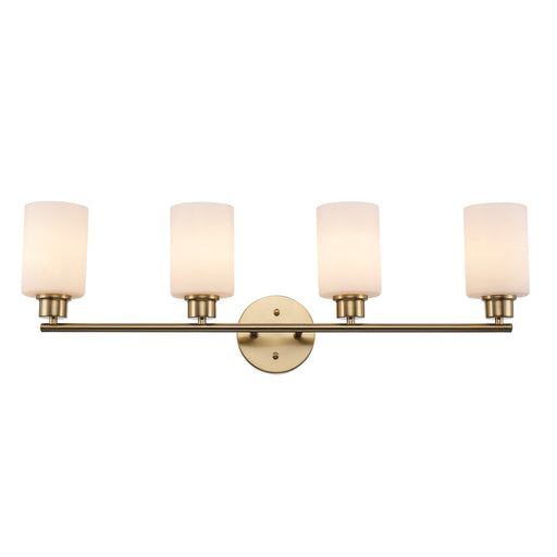 Kai Four Light Vanity Antique Gold / Frosted