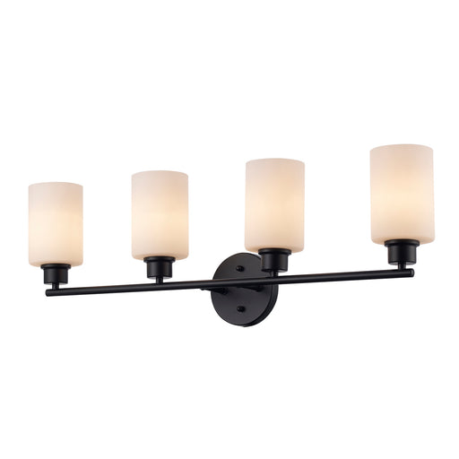 Trans Globe Imports - 72024 BK-FR - Four Light Vanity - Kai - Black / Frosted