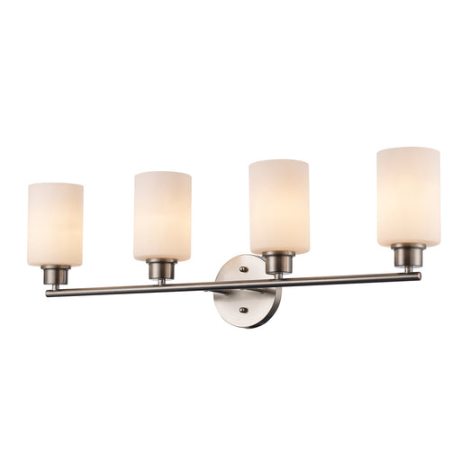 Kai Four Light Vanity Brushed Nickel / Frosted
