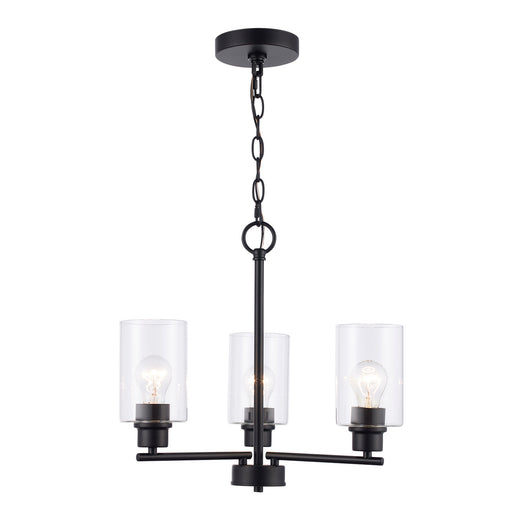 Kai Three Light Mini Chandelier Black